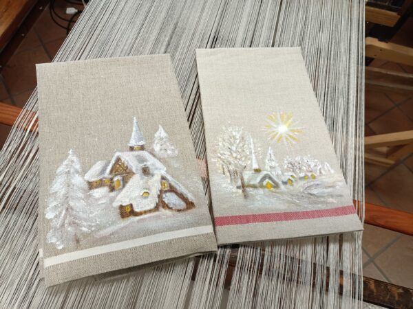 Tea towel, corsie e runner dipinti a mano - immagine 5