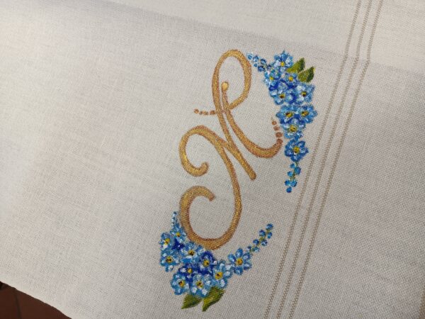 Tea towel, corsie e runner dipinti a mano - immagine 10