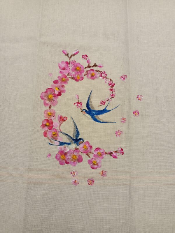 Tea towel, corsie e runner dipinti a mano - immagine 8