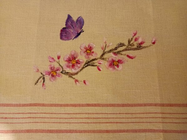 Tea towel, corsie e runner dipinti a mano - immagine 13