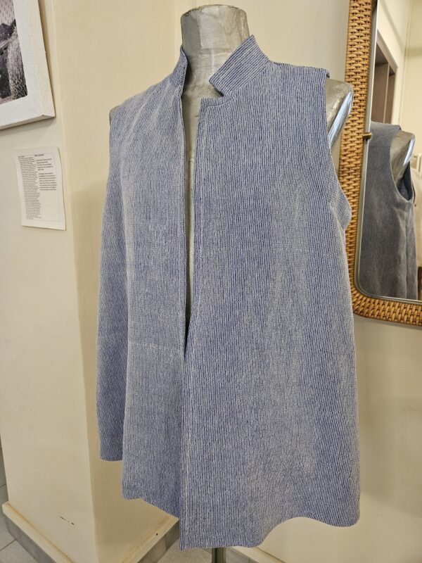 Gilet rigato blu - immagine 2
