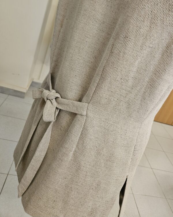Gilet in canapa tessuto spigato - immagine 4